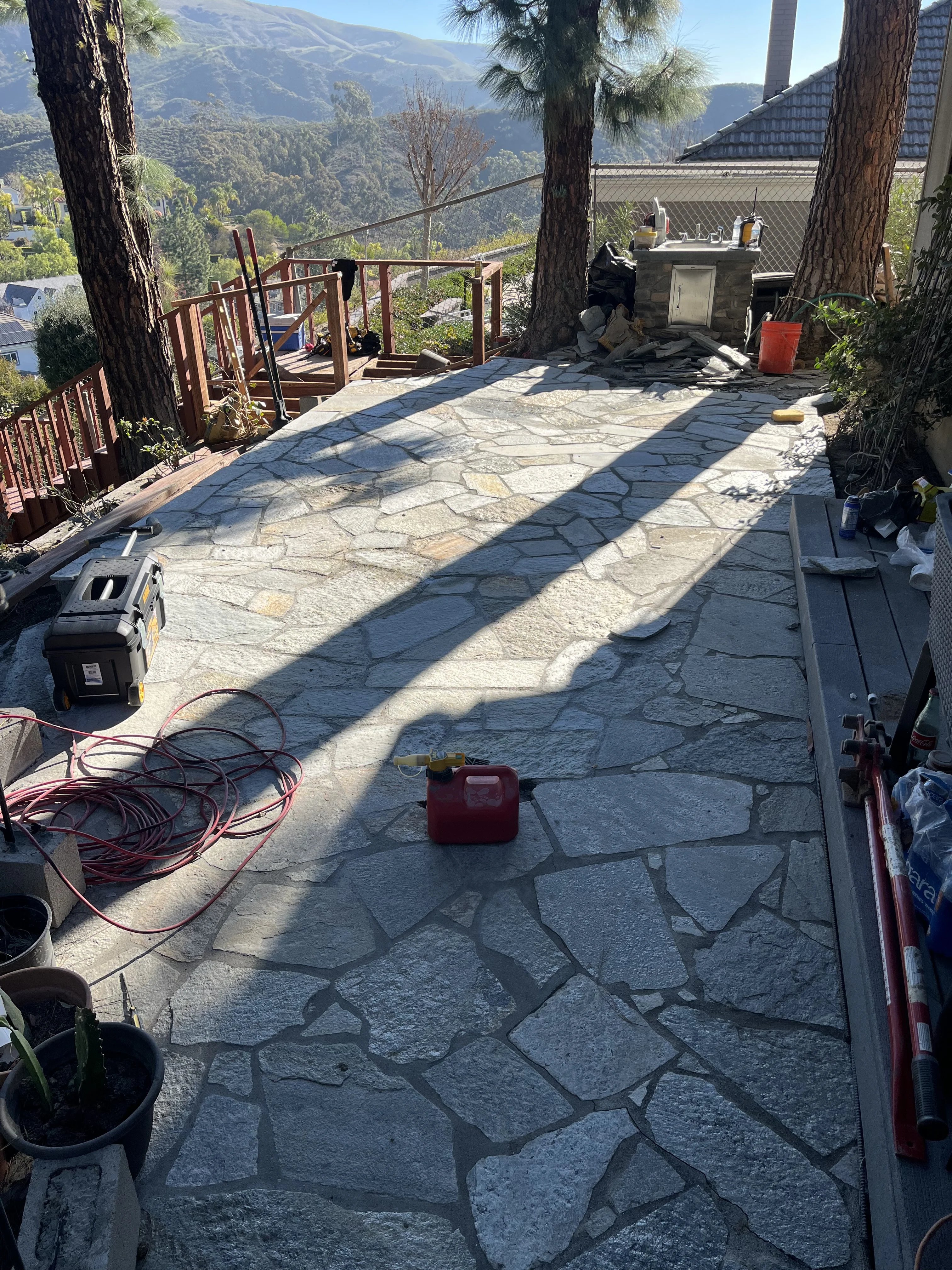 After photo of new concrete patio flooring in Ladera Ranch, CA by Lobato Landscaping