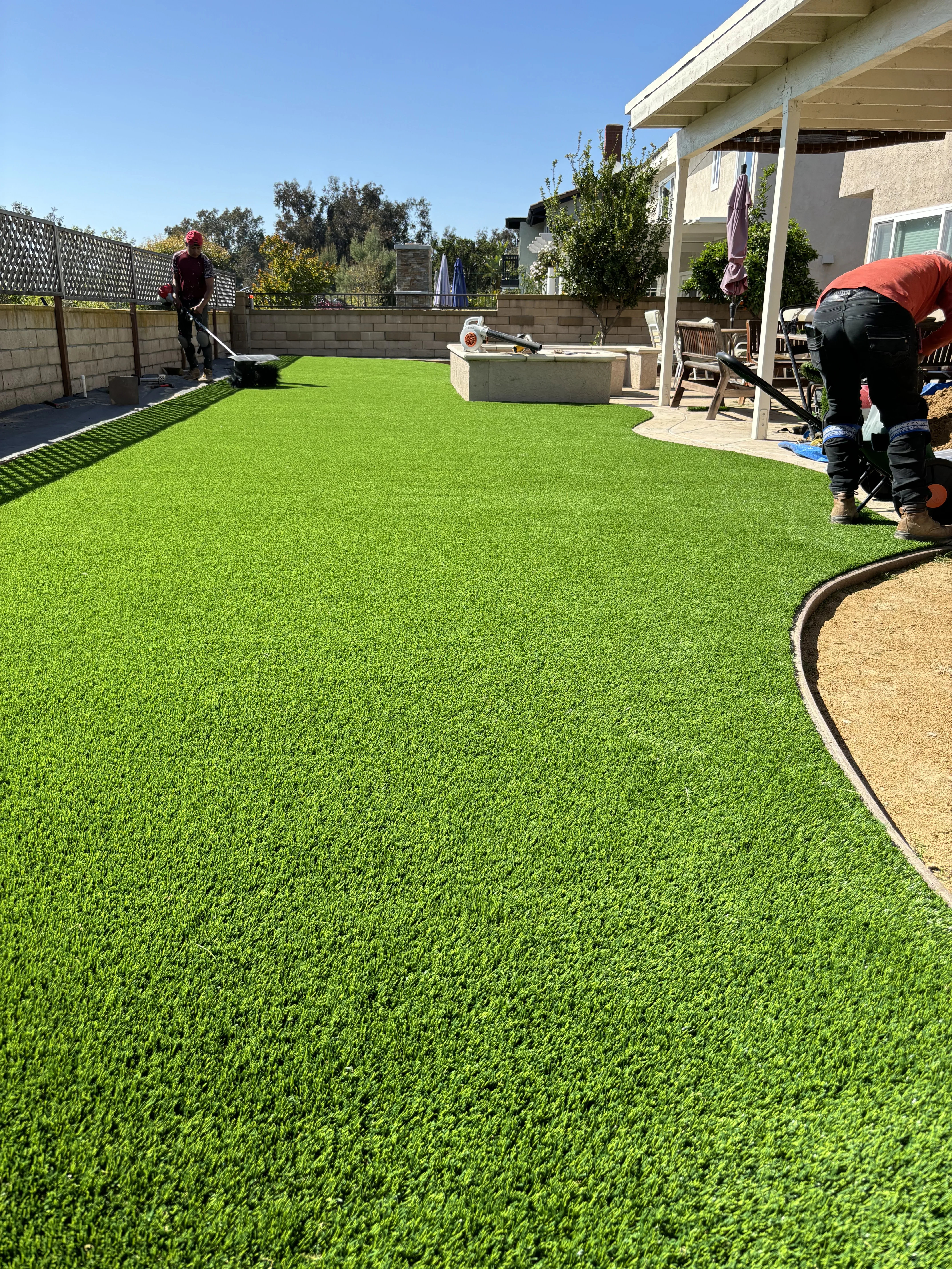 After photo of premium artificial turf installation in Mission Viejo, CA by Lobato Landscaping