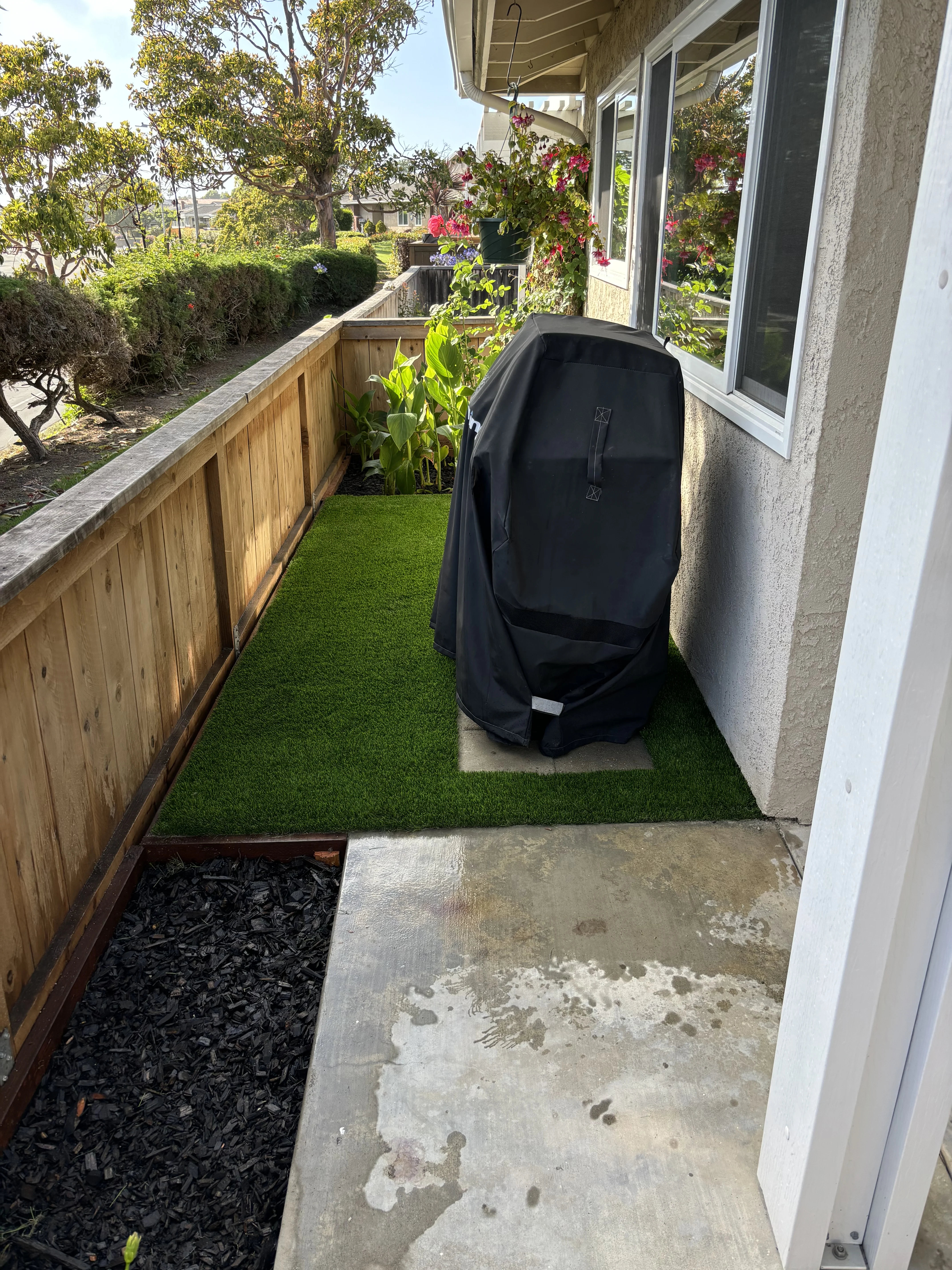 After photo of transformed side yard by Lobato Landscaping in Laguna Niguel, CA